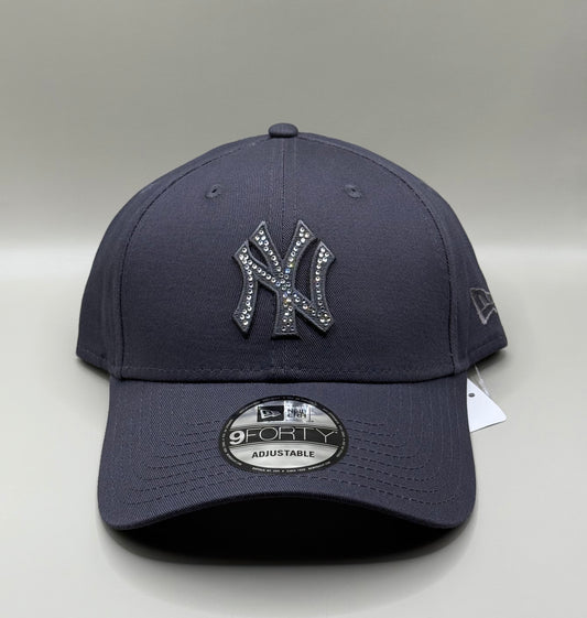 New Era 9FORTY New York Yankees ラインストーン キャップ グラファイト