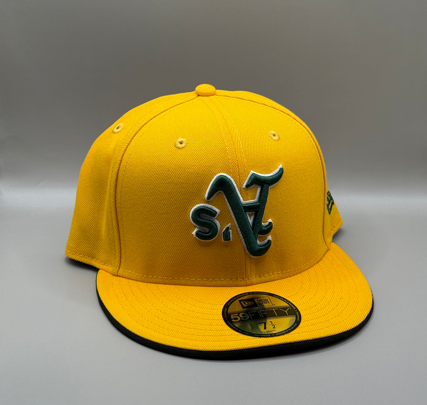 59FIFTY オークランド・アスレチックス 逆さロゴ（反転ロゴ）刺繍