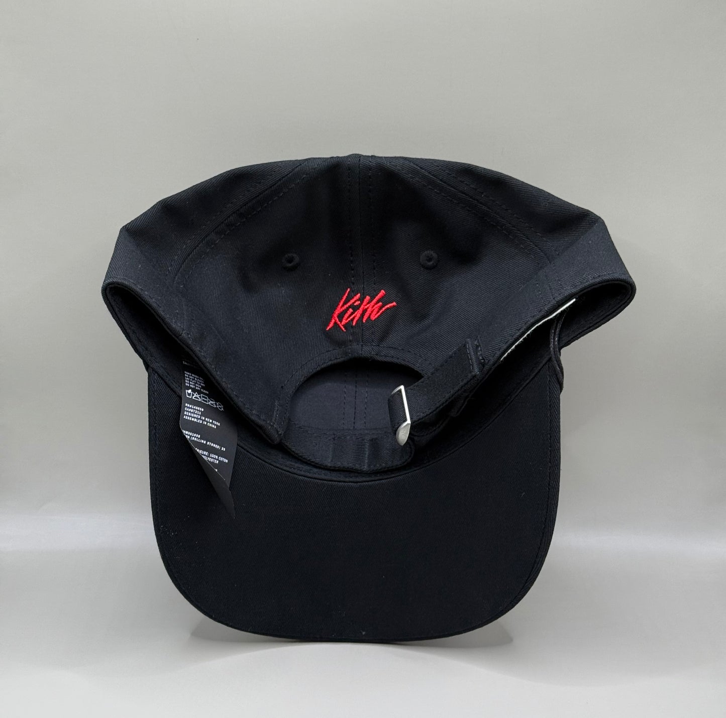 KITH × The Rolling Stones ロゴ刺繍 キャップ ブラック